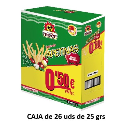 APETINAS KETCHUP caja de 26 uds de 25 grs Tosfrit