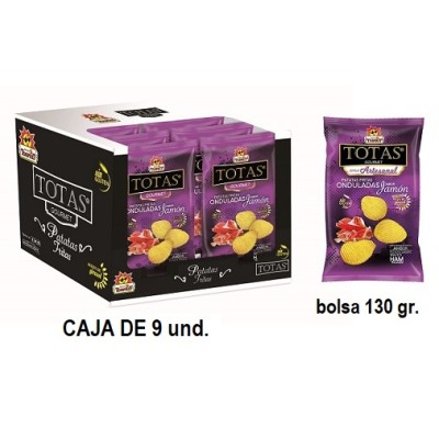 PATATAS JAMON TOSFRIT bolsa 130 grs caja con 9 uds