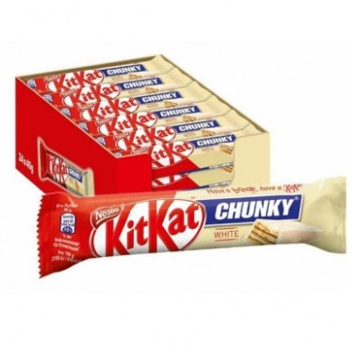 CHUNKY kit kat  WHITE 40 grs precio estuche 24 uds