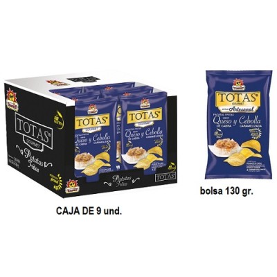 PATATA QUESO&CEBOLLA TOSFRIT bolsa 130 grs caja con 9 uds
