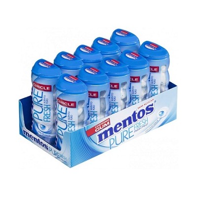 Chicles Mentos Pure Fresh MINT. Caja con 10 uds