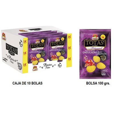 PATATA JAMON TOSFRIT caja con 10 uds de 100 grs