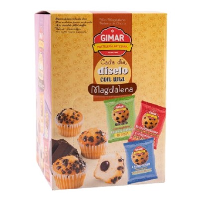 Caja MINI MAGADALENA Rellena choco 1'5kg. GIMAR