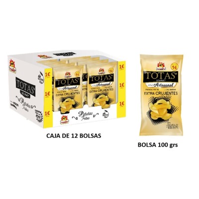PATATAS Extracrujientes Tosfrit 100 gr.caja de 12 uds