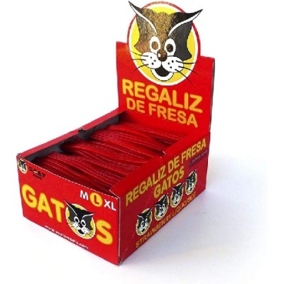 REGALIZ ROJO (fresa) Gatos Estuche de 85 uds