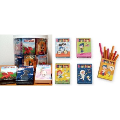 LAPICEROS DE CHOCOLATE tarro 36 uds