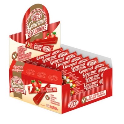 Regaliz Gourment ROJO envuelto 32 uds precio 1 ud