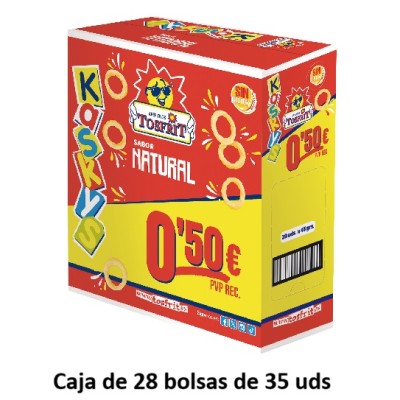 KASKYS natural caja de 28 uds de 35 grs Tosfrit