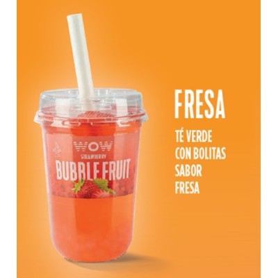 WOW BUBBLE FRUIT FRESA 450 ml.caja de 12 uds