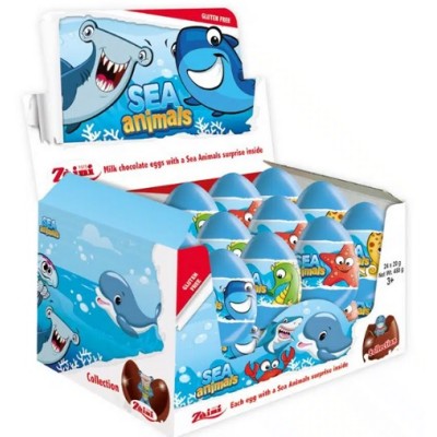 HUEVO choco SEA ANIMAL Zaini caja de 24 uds.