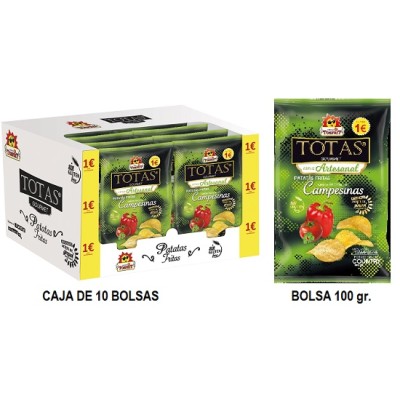 PATATA CAMPESINA TOSFRIT caja con 10 uds de 100 grs