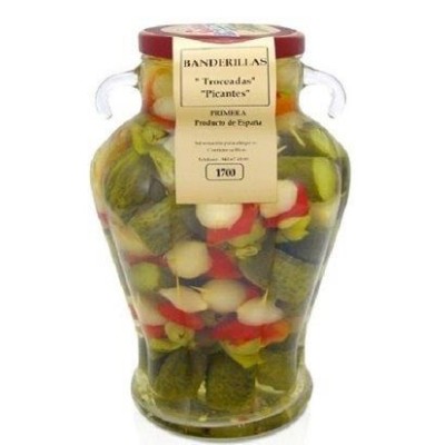 Encurtidos JARRA BANDERILLAS Picantes 650 grs