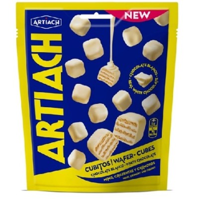 CUBITOS Wafer Choco BLANCO 110grs caja de 8 uds.