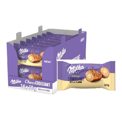 Milka CROISANT de VAINILLA 50grs caja de 14 uds.