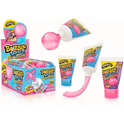 BUBBLE SQUEEZE Tubos de Chicle caja de 24 uds.