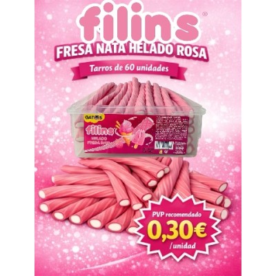 REGALIZ Relleno HELADO/NATA Gatos tarro 60 uds