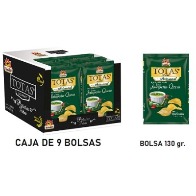 TOSFRIT PATATA QUESO JALAPEÑO 9 uds con 130 grs