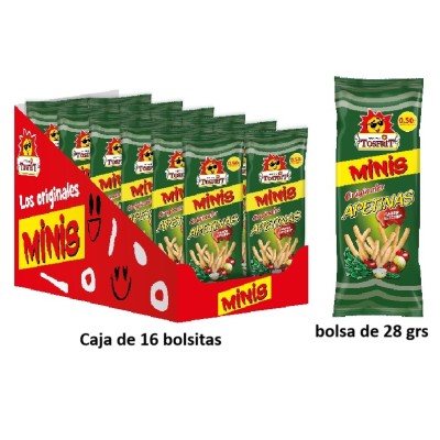 APETINAS Ketchup Tosfrit bolsa tubo 28 grs caja 22 uds.
