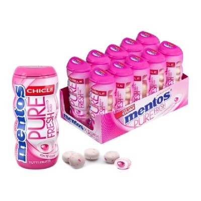 CHICLE MENTOS TUTTIFRUTI 10 uds de 30 grs
