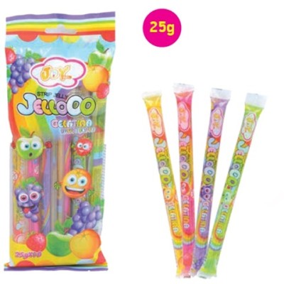 GELATINA en CAÑAS de 25grs. bolsa de 10 cañitas