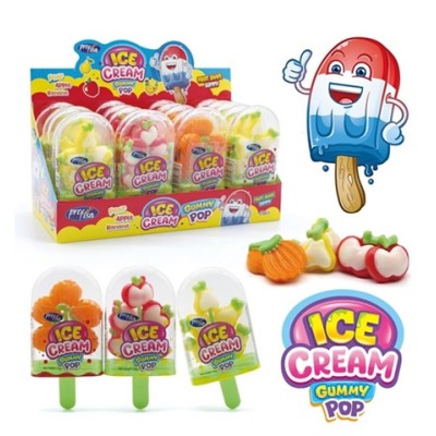 ICE CREAM GUMMY POP 12 estuche de 20 uds. de 12 grs