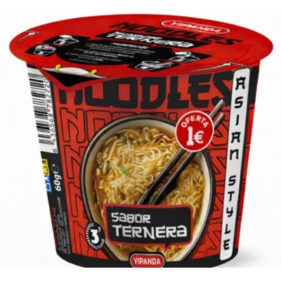 NOODLES Sabor TERNERA 60 grs.caja de 24 uds.
