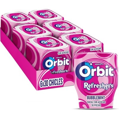 Cubos chicles Orbit Refresh Bublemint 6 uds
