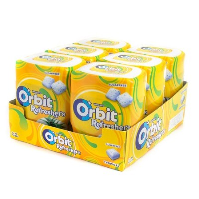 Cubo chicles Orbit Refresh Tropical 6 uds
