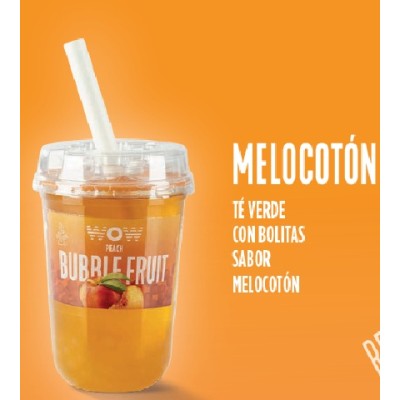 WOW Bubble Fruit MELOCOTON 12 uds de 450 ml