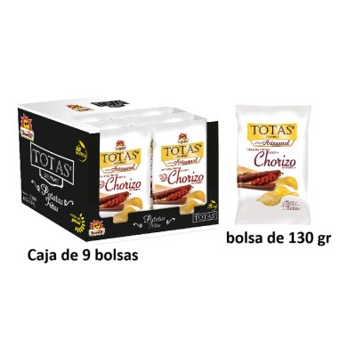 Patatas Tosfrit sabor chorizo de Pueblo Familiar bolsa 130 g