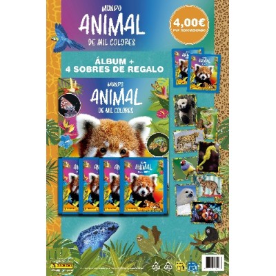 Album+4 Sobres MUNDO ANIMAL mil colores