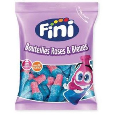 BOTELLAS AZUL y ROSA FINI bolsa de 90gr. caja de 12 und.