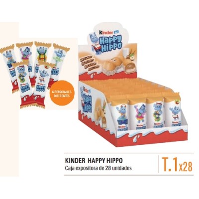 KINDER happy hippo AVELLANA 1x28 uds