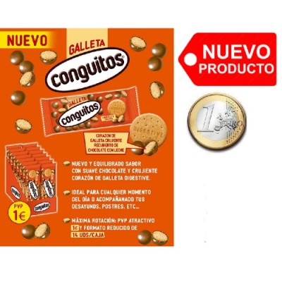 Conguitos GALLETA LECHE 50grs. caja de 14 uds