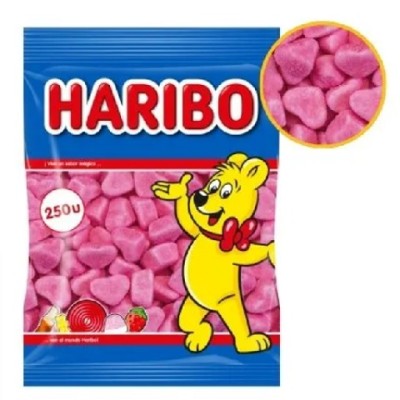 Goma CORAZON PICA SOFT Rosa 250uds. HARIBO