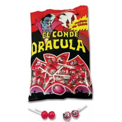 Chupas DRACULA Chicle/Cereza Bolsa 200 uds