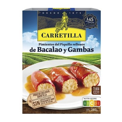 Pimientos de piquillo con Bacalao CARRETILLA
