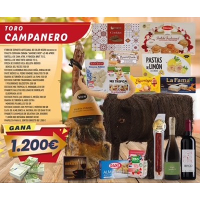 TORO CAMPERO CESTA NAVIDAD