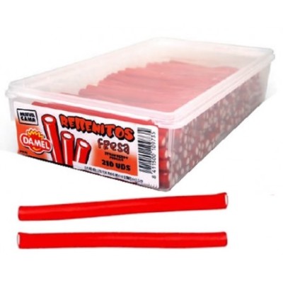 Regaliz RELLENITO Fresa brillo DAMEL 210 uds
