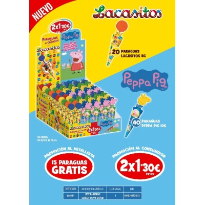 PARAGUAS PEPPA PIG 48uds. de 10 grs.