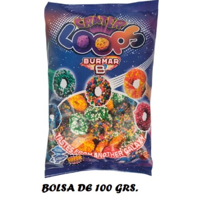 Bolsita de AROS Crater Loops Burmar 100grs.caja de 14 uds.
