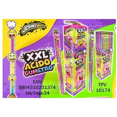 Chicle Super Acido xxl de 40 cts. caja de 24 uds