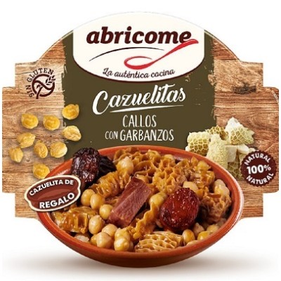 CAZUELA CALLOS con GARBANZOS 8x415grs.ABRICOME CAZUELA CALLOS con GARBANZOS 8x415grs.ABRICOME