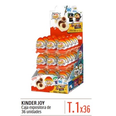Caja HUEVOS KINDER JOY 36 uds Caja HUEVOS KINDER JOY 36 uds