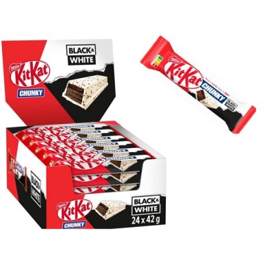 CHUNKY kit kat BLANCO Y NEGRO 42 gr  precio caja 24 tabletas