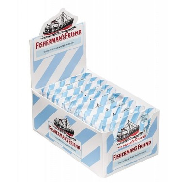 FISHERMANS Mentol Sin azucar. caja de 24 bolsitas de 25 gr
