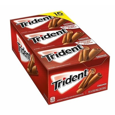 Chicle TRIDENT sabor CANELA sin azucar 24unds Chicle TRIDENT sabor CANELA sin azucar 24unds