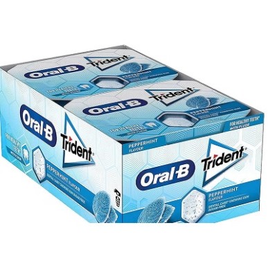 CHICLES TRIDENT ORAL-B Menta 12 uds CHICLES TRIDENT ORAL-B Menta 12 uds