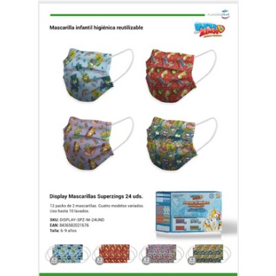 Mascarillas SUPERZINGS 12 PACK- 2 und. Mascarillas SUPERZINGS 12 PACK- 2 und.