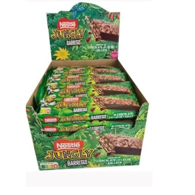 SNACK JUNGLY barrrita 34 gr Precio caja 30 uds SNACK JUNGLY barrrita 34 gr Precio caja 30 uds
